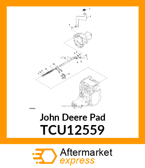 PAD, DIFFERENTIAL LOCK PEDAL TCU12559