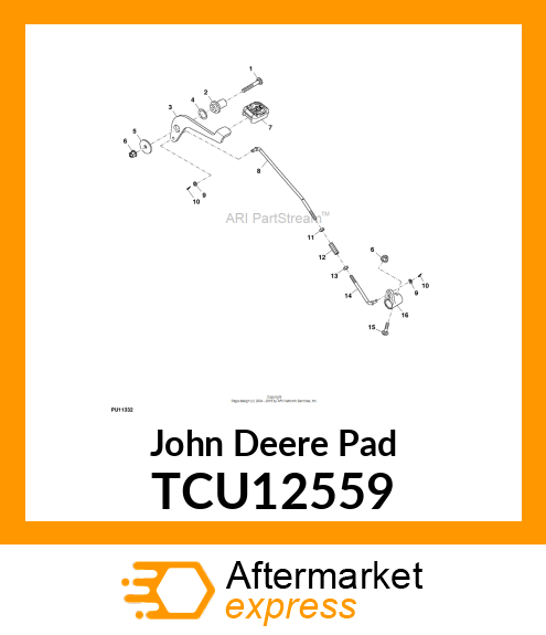 PAD, DIFFERENTIAL LOCK PEDAL TCU12559