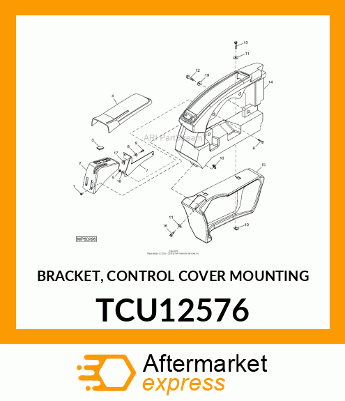 BRACKET, CONTROL COVER MOUNTING TCU12576