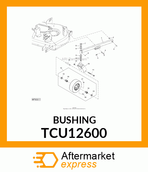 BUSHING, CASTER WHEEL TCU12600