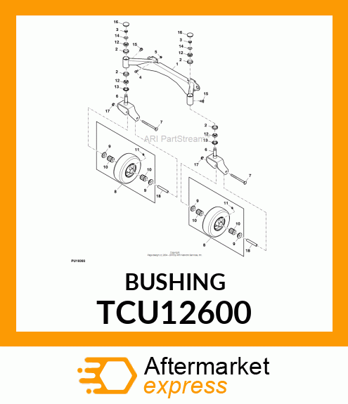 BUSHING, CASTER WHEEL TCU12600