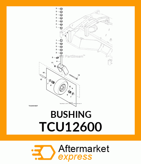 BUSHING, CASTER WHEEL TCU12600