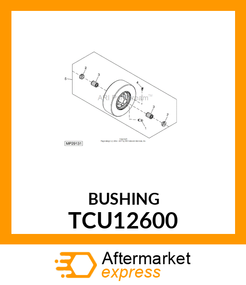 BUSHING, CASTER WHEEL TCU12600