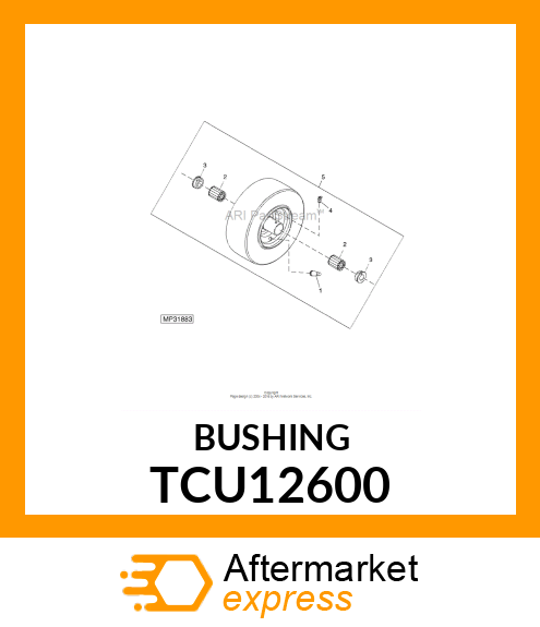 BUSHING, CASTER WHEEL TCU12600