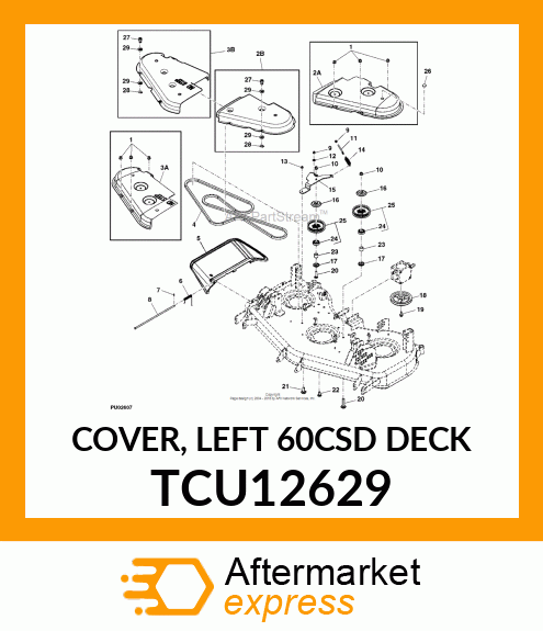 COVER, LEFT 60CSD DECK TCU12629