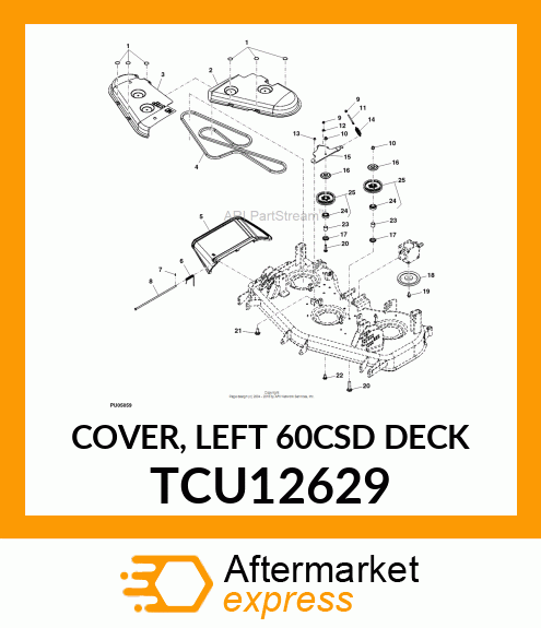 COVER, LEFT 60CSD DECK TCU12629