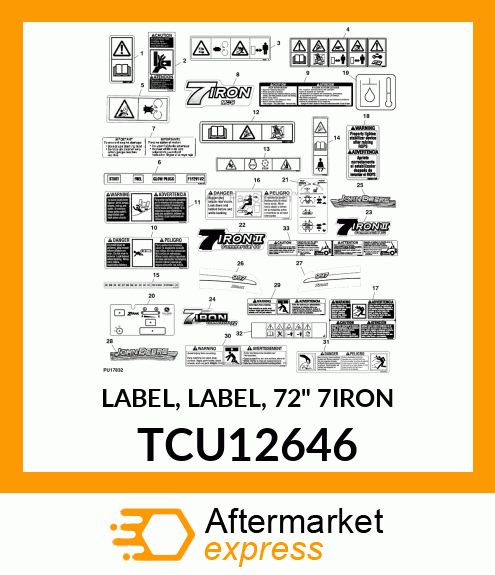 LABEL, LABEL, 72" 7IRON TCU12646