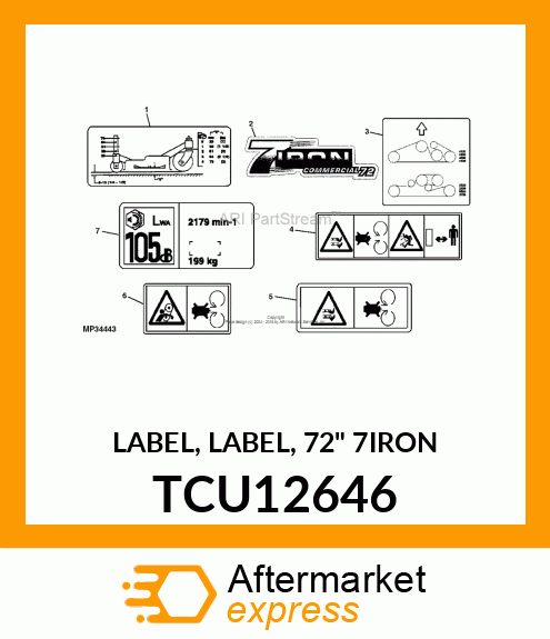 LABEL, LABEL, 72" 7IRON TCU12646