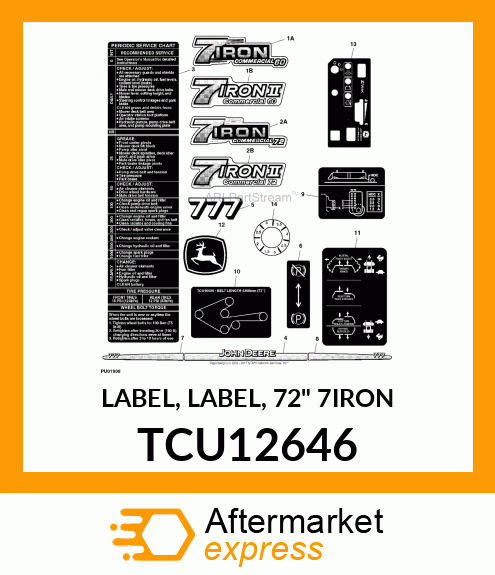 LABEL, LABEL, 72" 7IRON TCU12646