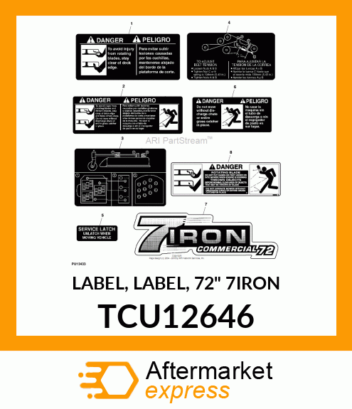 LABEL, LABEL, 72" 7IRON TCU12646