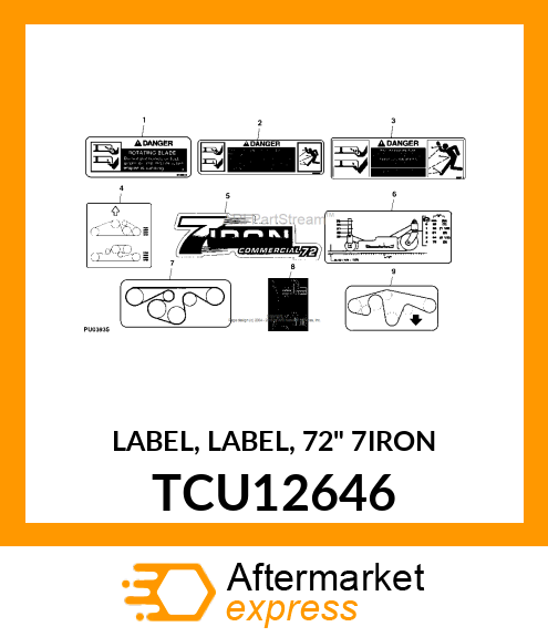 LABEL, LABEL, 72" 7IRON TCU12646