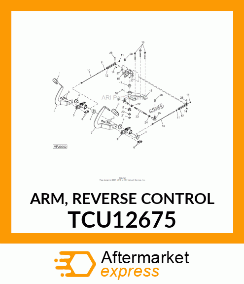 ARM, REVERSE CONTROL TCU12675