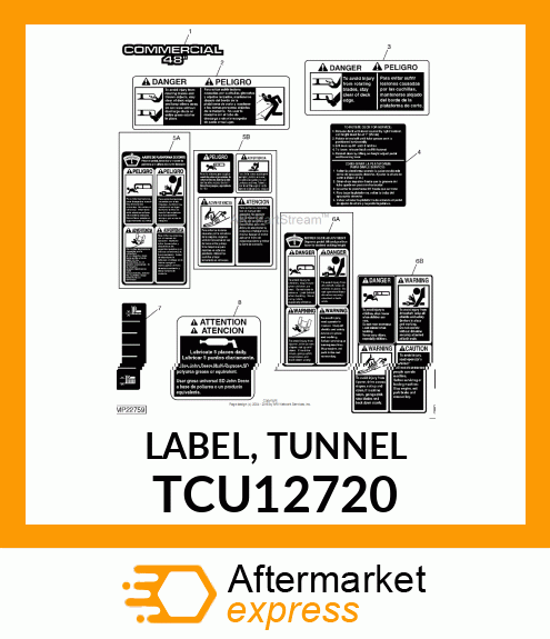 LABEL, TUNNEL TCU12720