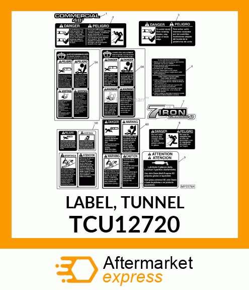 LABEL, TUNNEL TCU12720