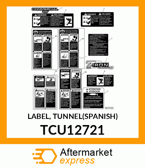 LABEL, TUNNEL(SPANISH) TCU12721