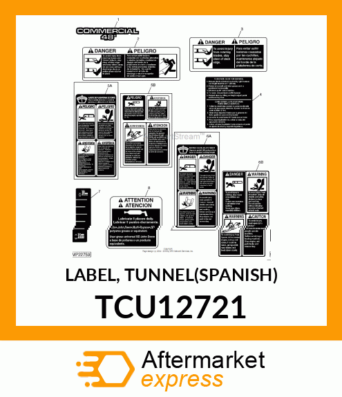 LABEL, TUNNEL(SPANISH) TCU12721