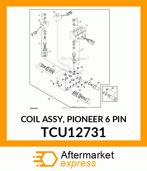 COIL ASSY, PIONEER 6 PIN TCU12731