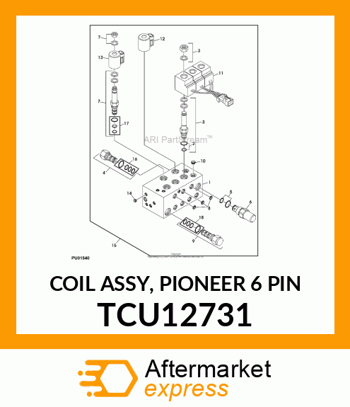 COIL ASSY, PIONEER 6 PIN TCU12731