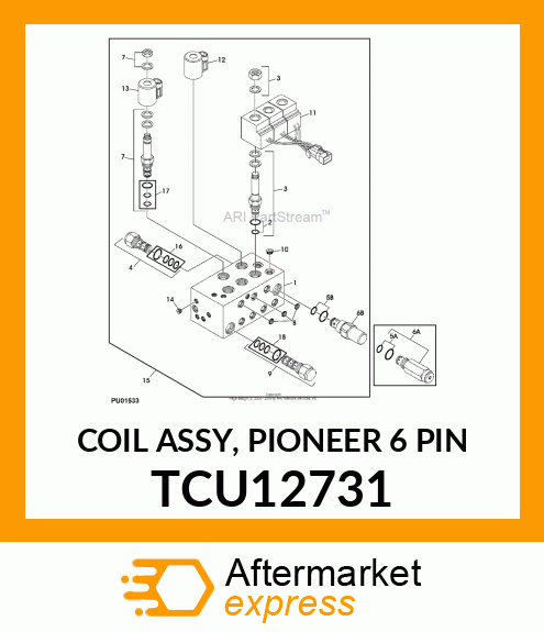 COIL ASSY, PIONEER 6 PIN TCU12731