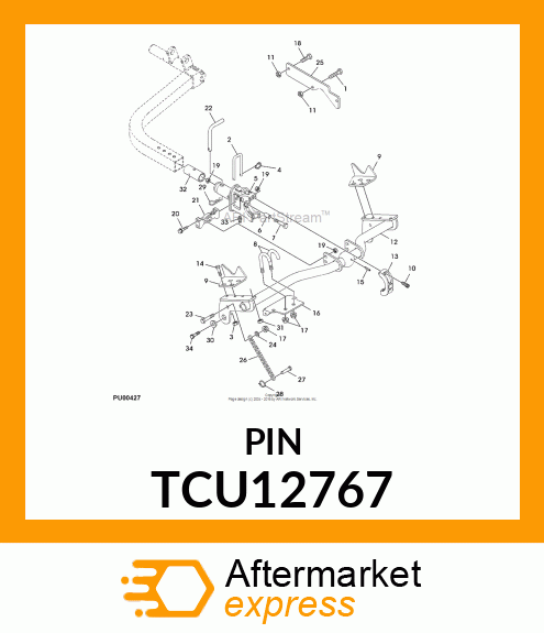 PIN, STEERING LOCKOUT TCU12767