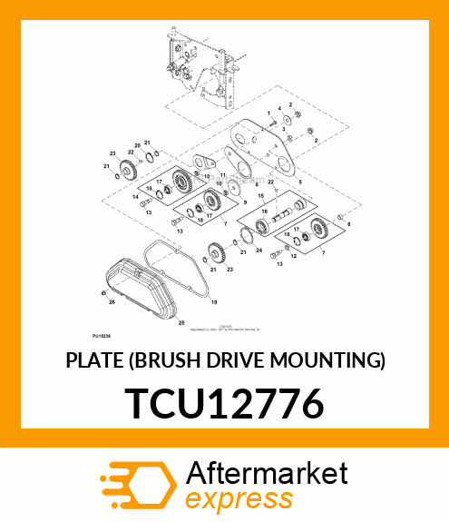 PLATE (BRUSH DRIVE MOUNTING) TCU12776