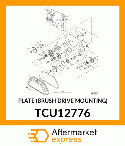 PLATE (BRUSH DRIVE MOUNTING) TCU12776