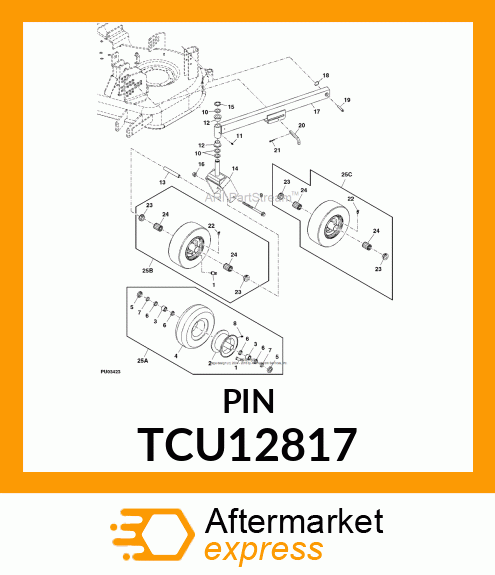 PIN, 10H11X65X61.50 CLEVIS TCU12817