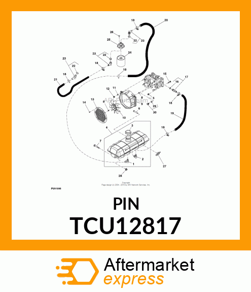 PIN, 10H11X65X61.50 CLEVIS TCU12817