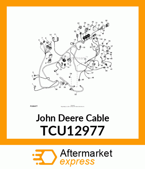 CABLE, POSITIVE BATTERY TCU12977