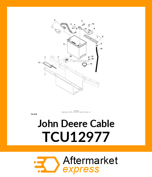 CABLE, POSITIVE BATTERY TCU12977