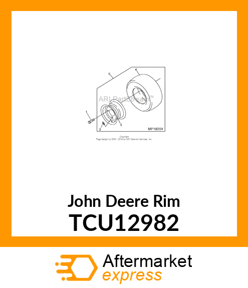 WHEEL, 10X7.0 FOR 20X10 TIRE TCU12982