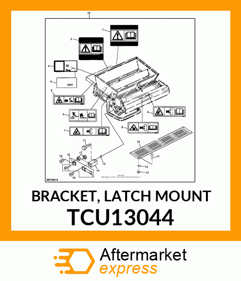 BRACKET, LATCH MOUNT TCU13044