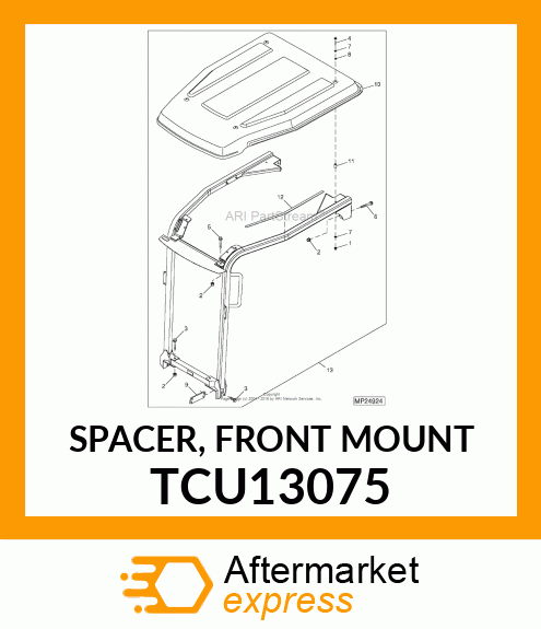 SPACER, FRONT MOUNT TCU13075