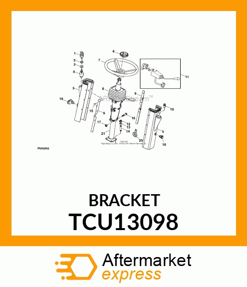 CLIP, ZTRAK HOURMETER RETAINING TCU13098