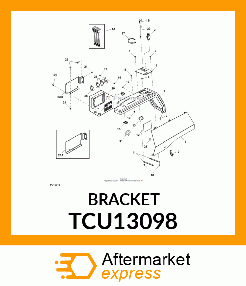 CLIP, ZTRAK HOURMETER RETAINING TCU13098