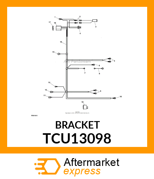 CLIP, ZTRAK HOURMETER RETAINING TCU13098