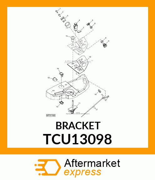 CLIP, ZTRAK HOURMETER RETAINING TCU13098