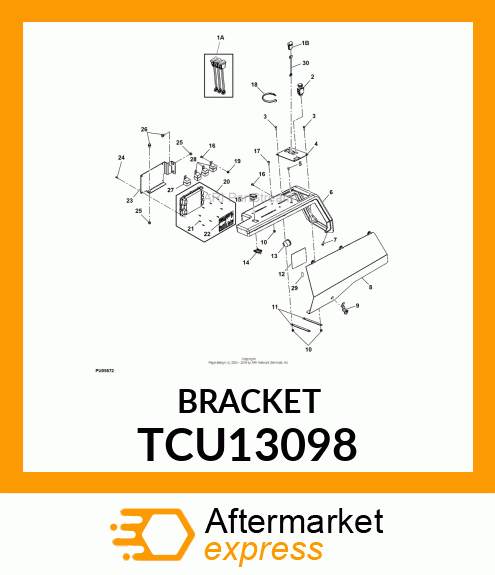 CLIP, ZTRAK HOURMETER RETAINING TCU13098