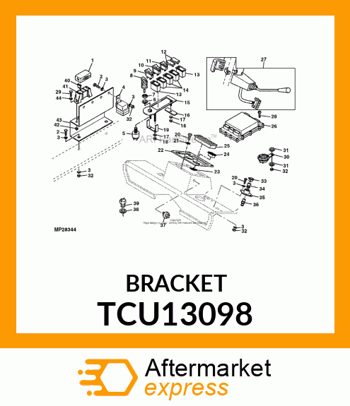 CLIP, ZTRAK HOURMETER RETAINING TCU13098