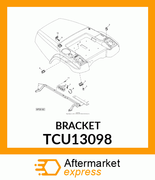 CLIP, ZTRAK HOURMETER RETAINING TCU13098