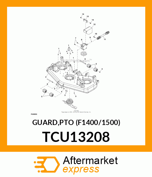 GUARD,PTO (F1400/1500) TCU13208