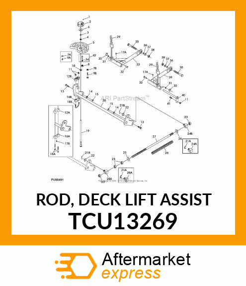 ROD, DECK LIFT ASSIST TCU13269