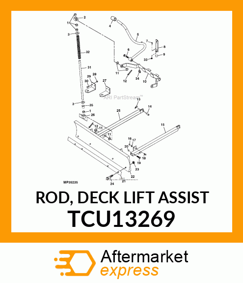 ROD, DECK LIFT ASSIST TCU13269