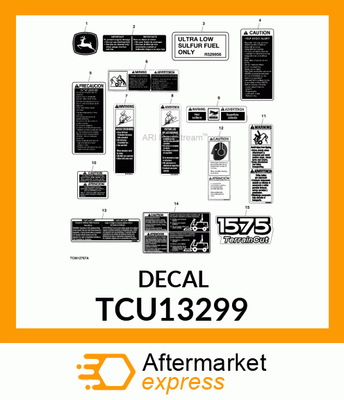 LABEL, CAUTION (SPANISH) TCU13299