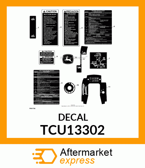 LABEL, OVERALL CONTROLS TCU13302