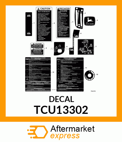 LABEL, OVERALL CONTROLS TCU13302