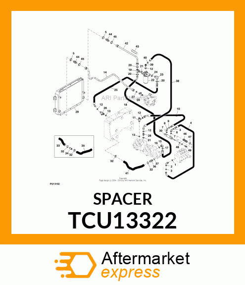 SPACER, STROKE LIMITING TCU13322