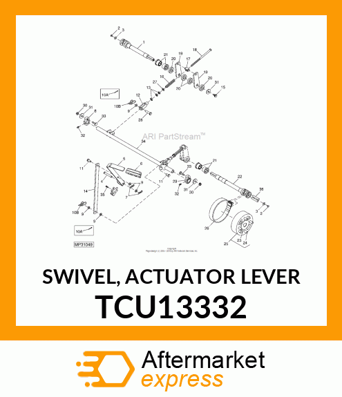 SWIVEL, ACTUATOR LEVER TCU13332