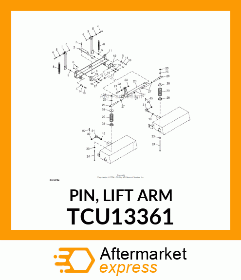 PIN, LIFT ARM TCU13361