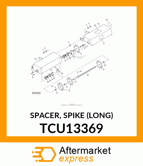 SPACER, SPIKE (LONG) TCU13369